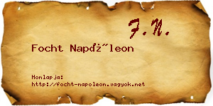 Focht Napóleon névjegykártya